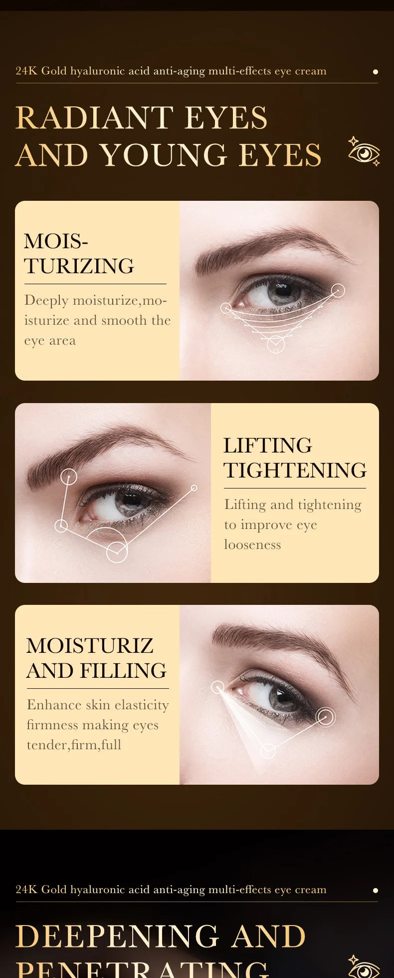 24k Gold Hyaluronic Acid Eye Cream